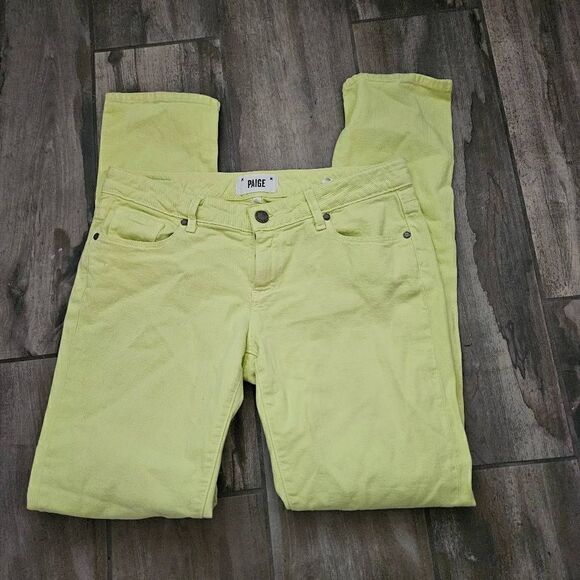 PAIGE Jimmy Jimmy Skinny Citron Jeans - Picture 1 of 8